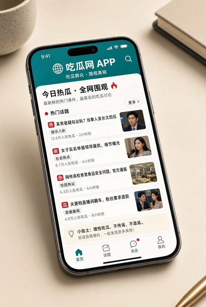 吃瓜网APP界面说明